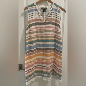 Chelsea & Theodore Multicolor Striped Tank Sheath Dress